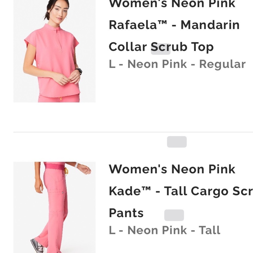 Neon Pink Women's Scrub set (LT pants)